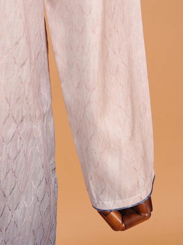 Charming peach cotton silk kurta suit
