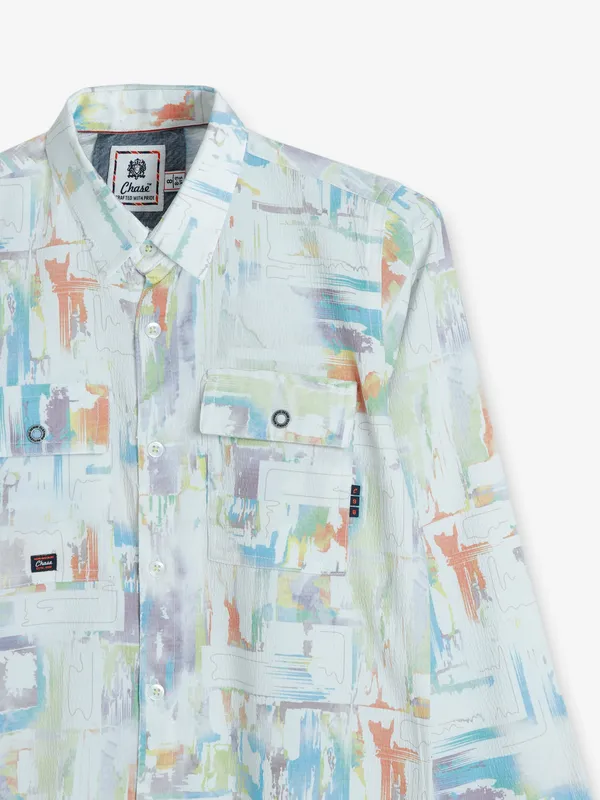 Chase white printed shirt