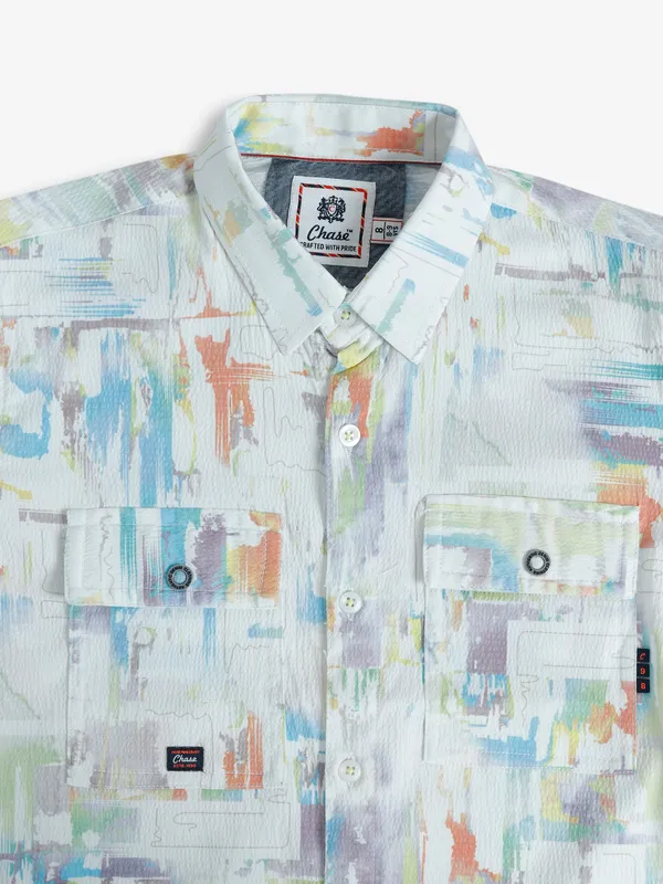 Chase white printed shirt