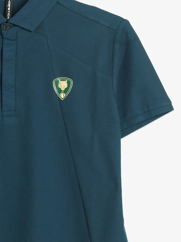 CHOPSTIC teal blue cotton t-shirt