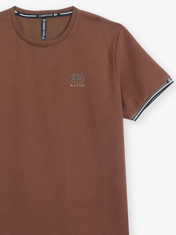 CHOPSTICH brown cotton t-shirt