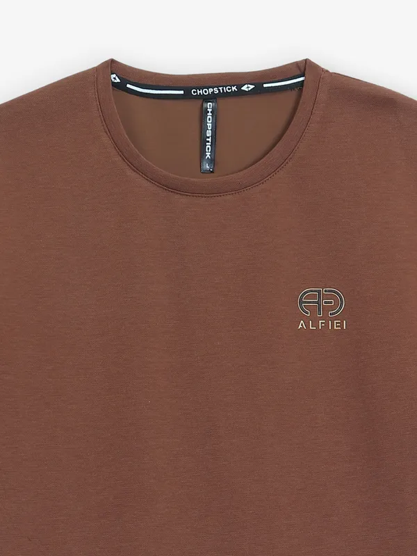 CHOPSTICH brown cotton t-shirt