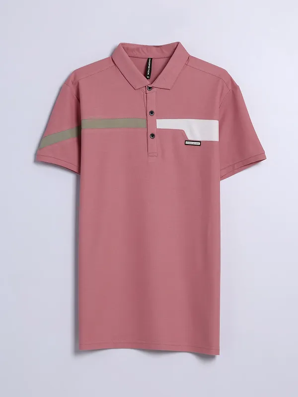 Chopstick baby pink cotton t shirt