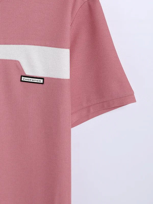 Chopstick baby pink cotton t shirt