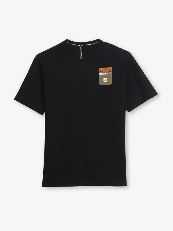 CHOPSTICK black casual cotton t-shirt