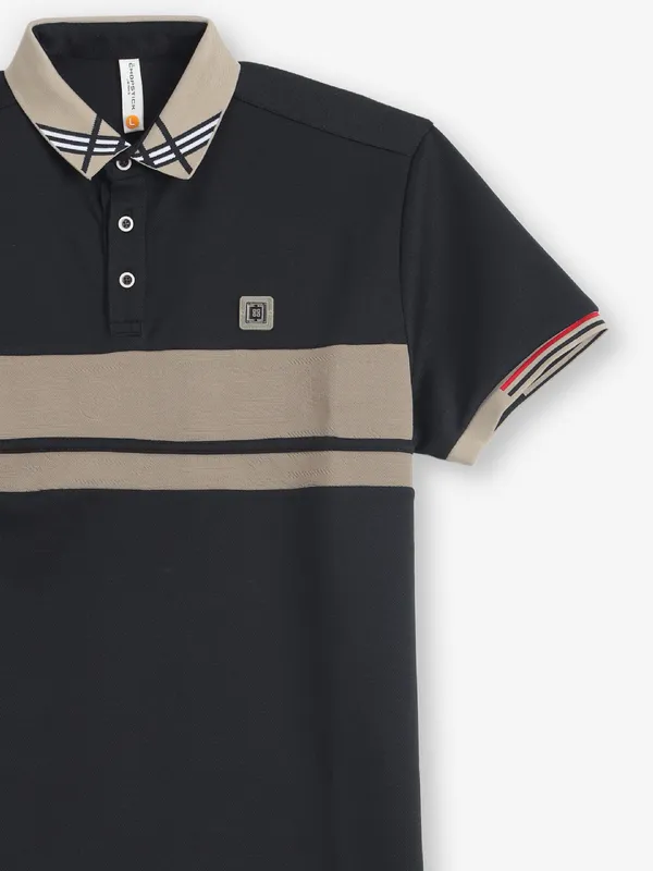 CHOPSTICK black color block cotton t-shirt