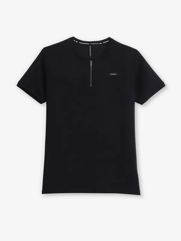 CHOPSTICK black plain cotton t-shirt for men