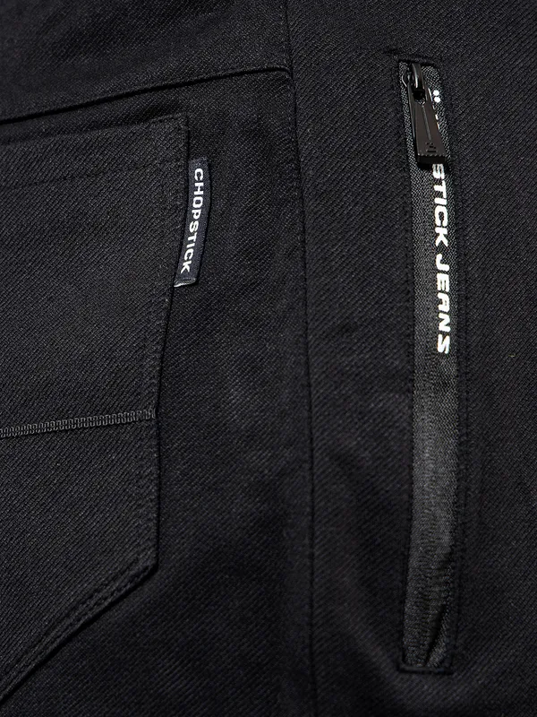Chopstick black solid style shorts in cotton