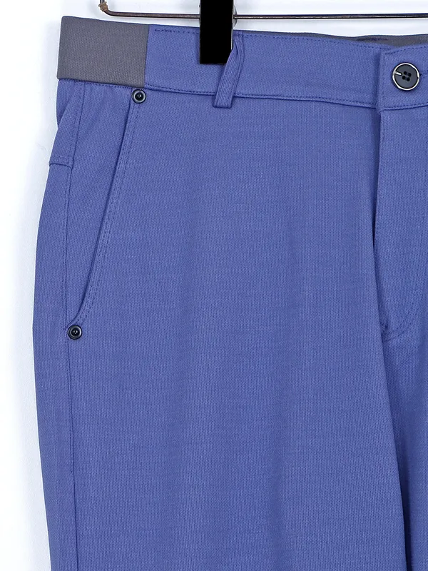 Chopstick blue lycra men track pant