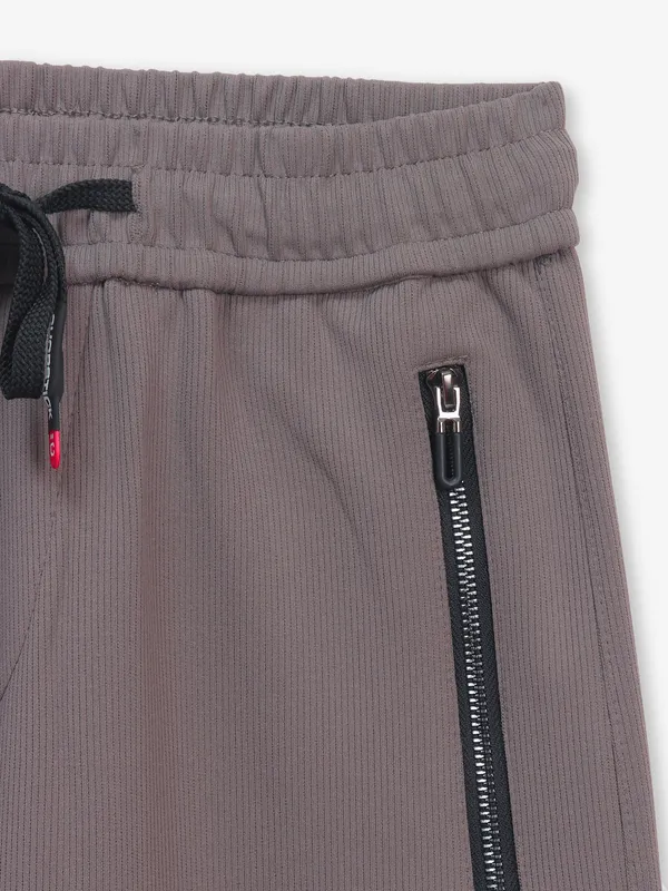 CHOPSTICK brown cotton track pant for men