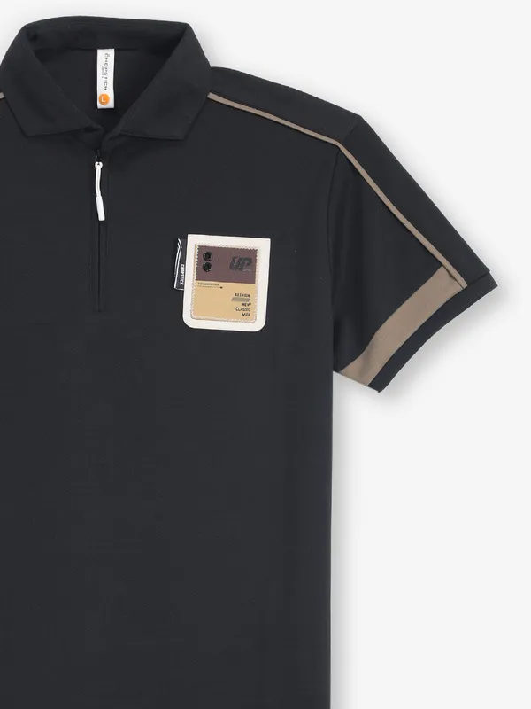 CHOPSTICK charcoal black cotton t-shirt