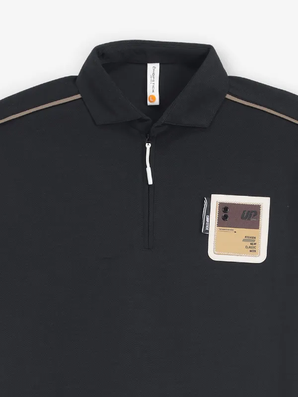 CHOPSTICK charcoal black cotton t-shirt