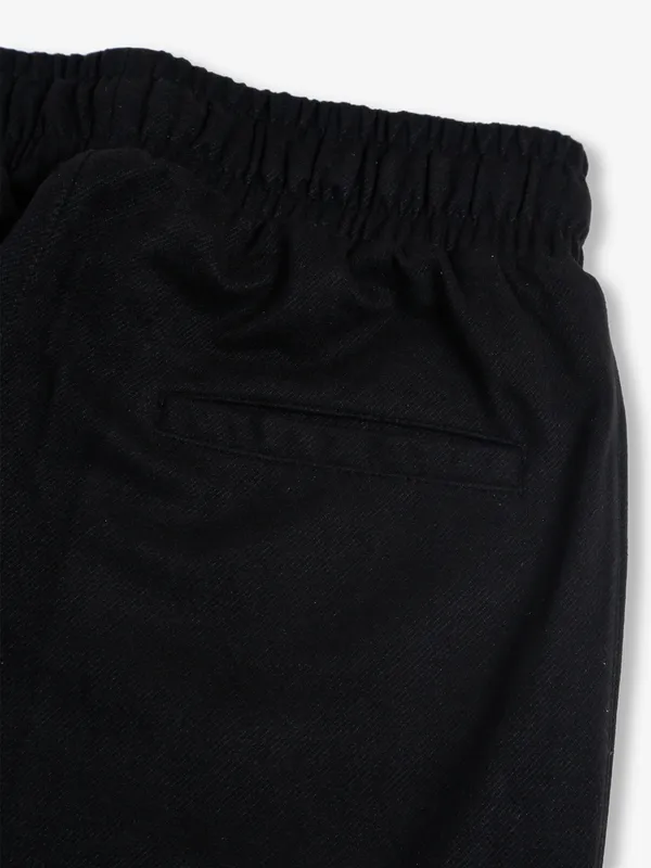 Chopstick cotton black track pant