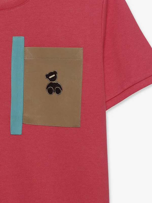 Chopstick cotton coral pink t shirt