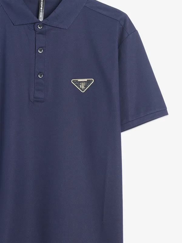Chopstick cotton navy plian t-shirt