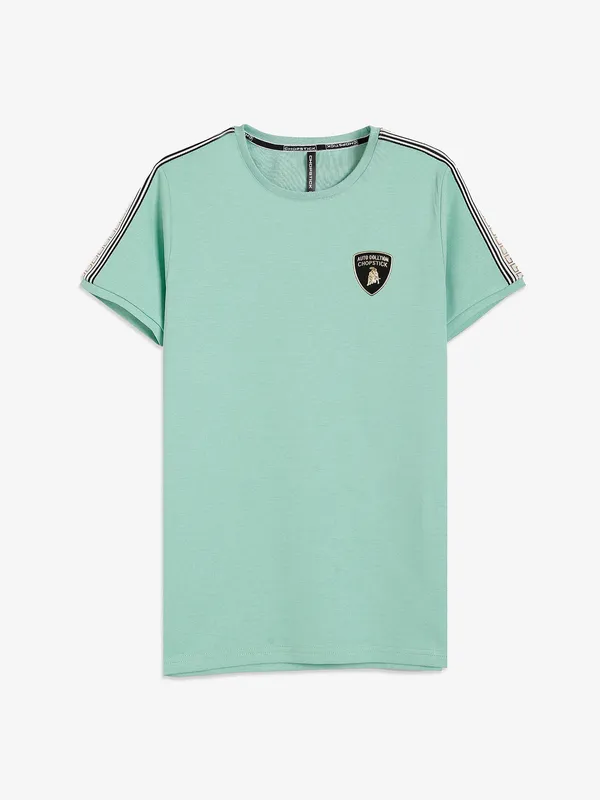 Chopstick cotton pista green t shirt