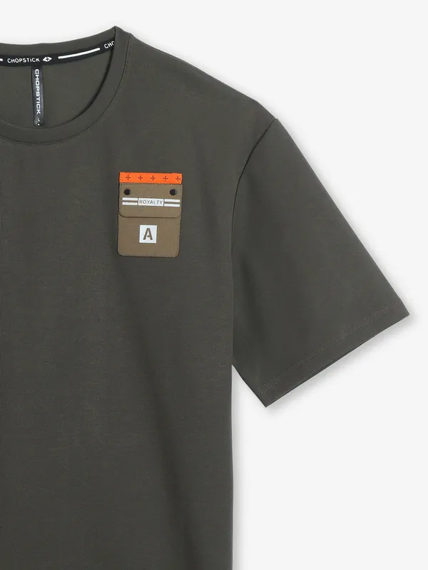 CHOPSTICK green cotton t-shirt