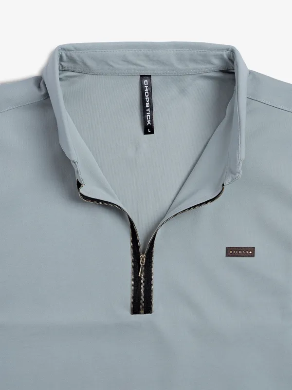 CHOPSTICK grey polo neck t-shirt