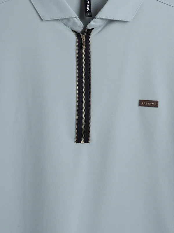 CHOPSTICK grey polo neck t-shirt