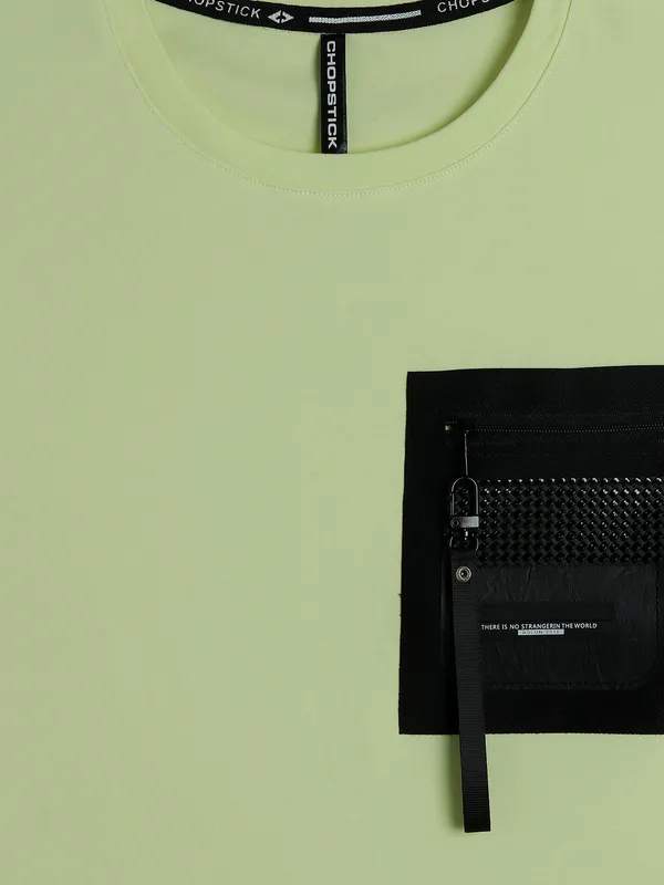 CHOPSTICK light green plain t-shirt