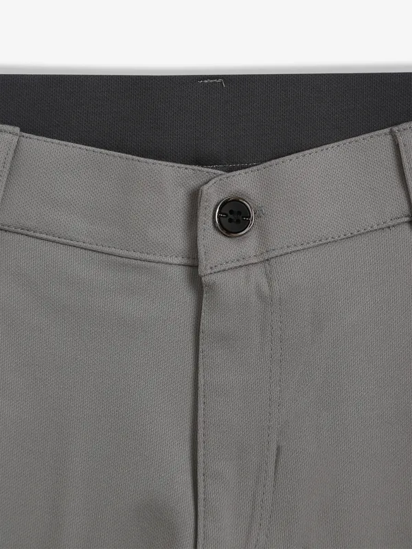 CHOPSTICK light grey solid cotton track pant