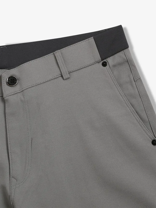 CHOPSTICK light grey solid cotton track pant