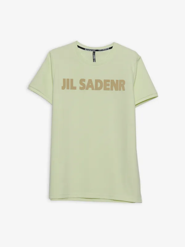 Chopstick light yellow cotton slim fit t shirt