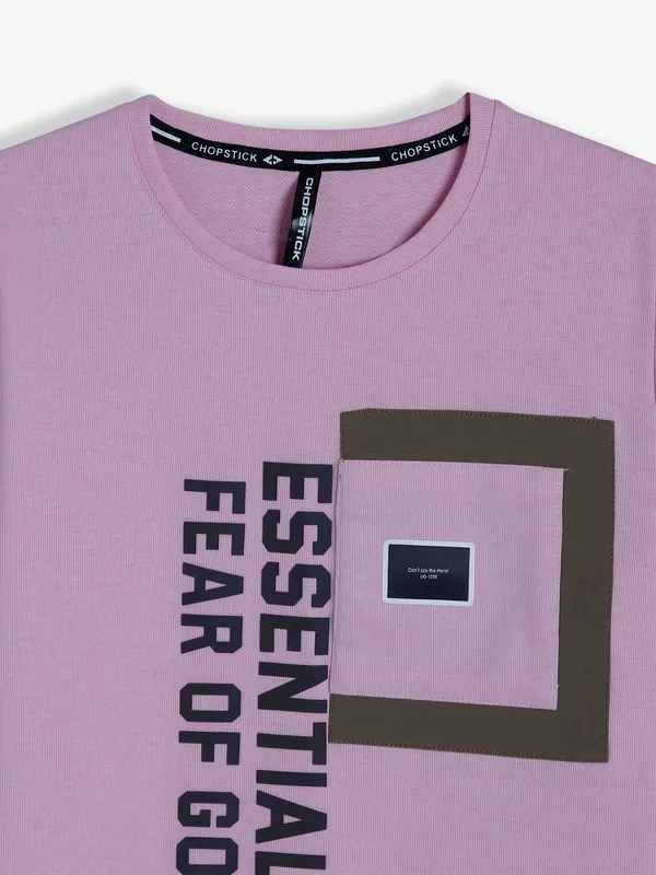 Chopstick mauve pink knitted t shirt