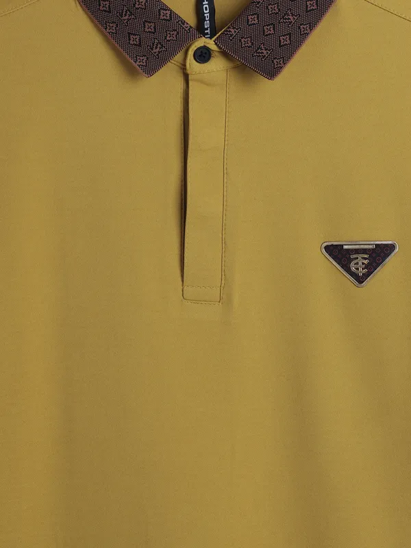 CHOPSTICK musterd yellow cotton t-shirt
