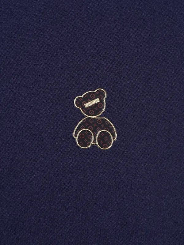 Chopstick navy cotton polo t shirt