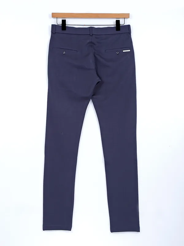 Chopstick navy lycra track pant