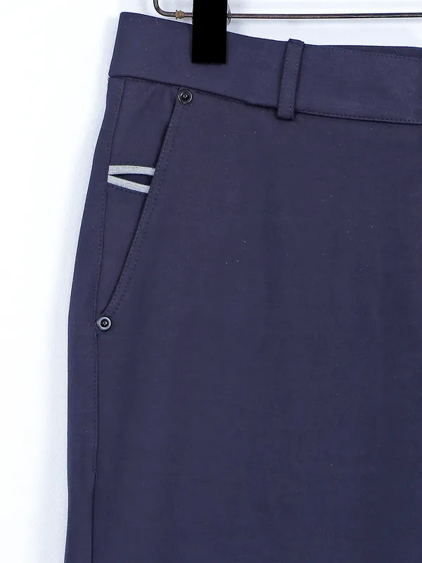 Chopstick navy lycra track pant