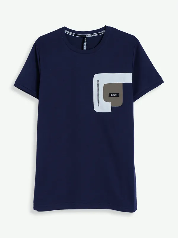 Chopstick navy slim fit t shirt