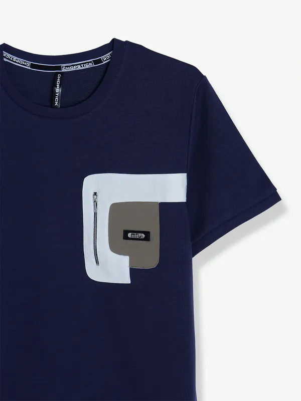 Chopstick navy slim fit t shirt