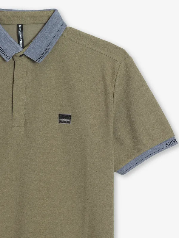CHOPSTICK olive cotton t-shirt