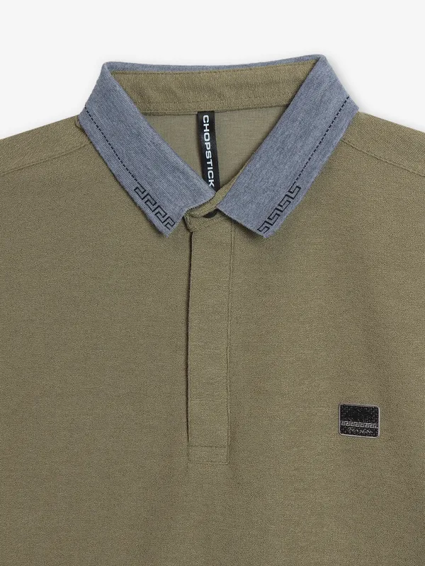 CHOPSTICK olive cotton t-shirt