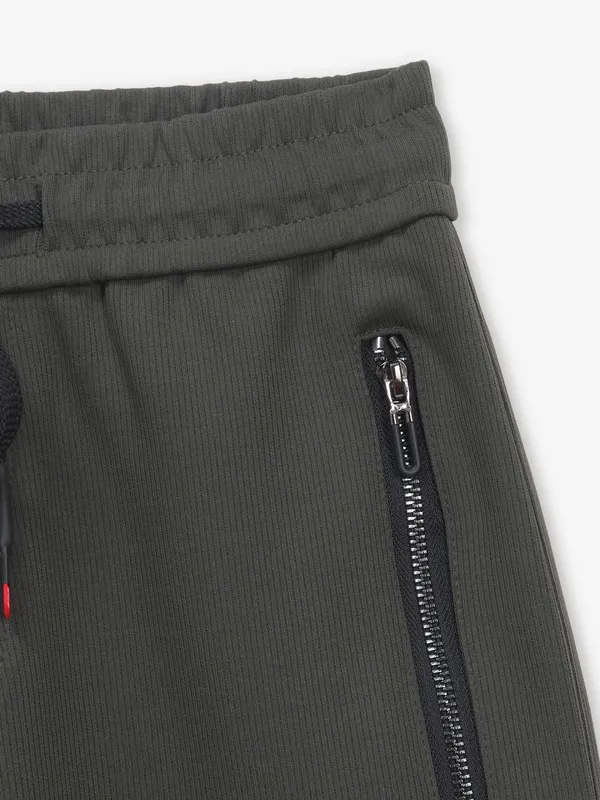 CHOPSTICK olive cotton track pant for men
