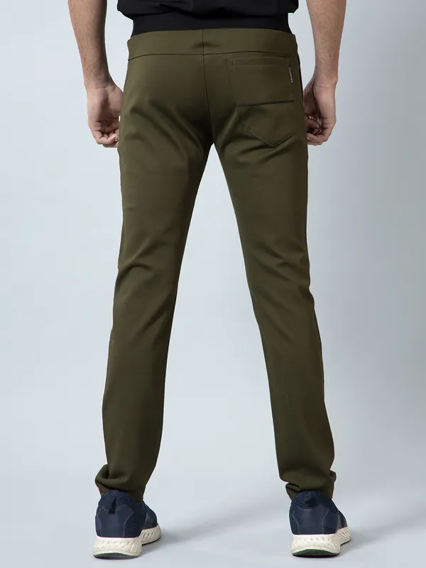 Chopstick olive green comfortable track pant