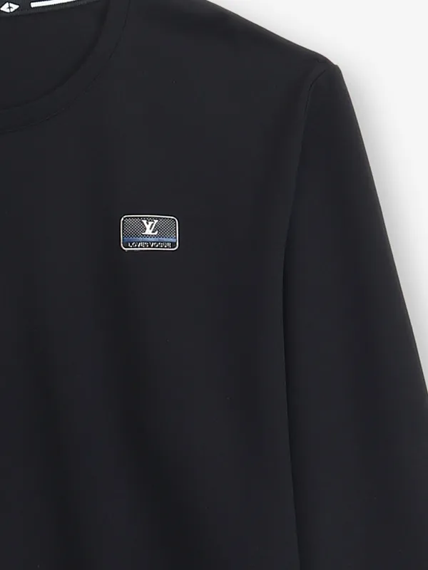 CHOPSTICK plain black cotton t-shirt