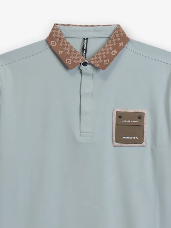 CHOPSTICK plain mint green cotton t-shirt