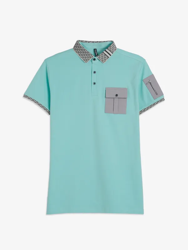 Chopstick plain mint green t-shirt