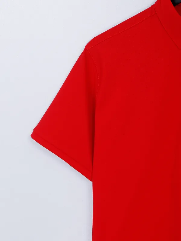 Chopstick red plain cotton t shirt