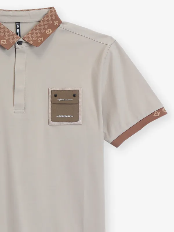CHOPSTICK round neck cream t-shirt