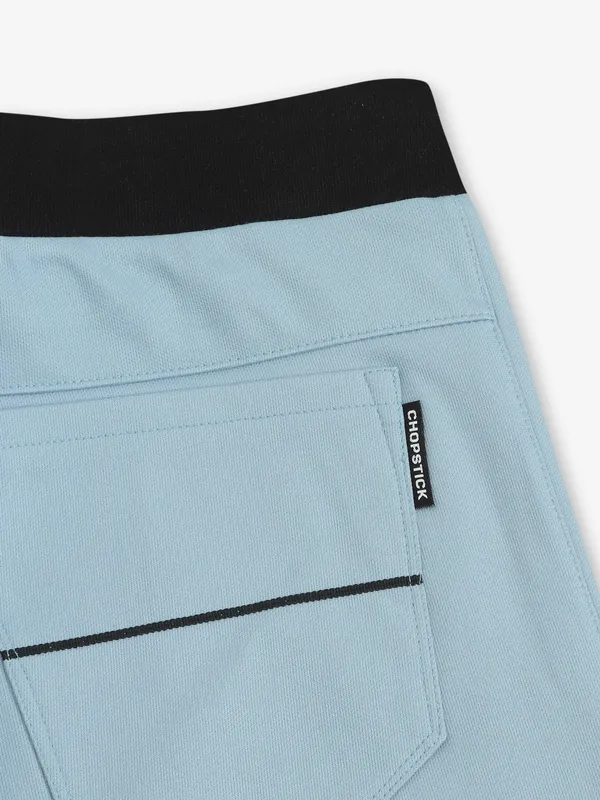 CHOPSTICK sky blue cotton solid track pant