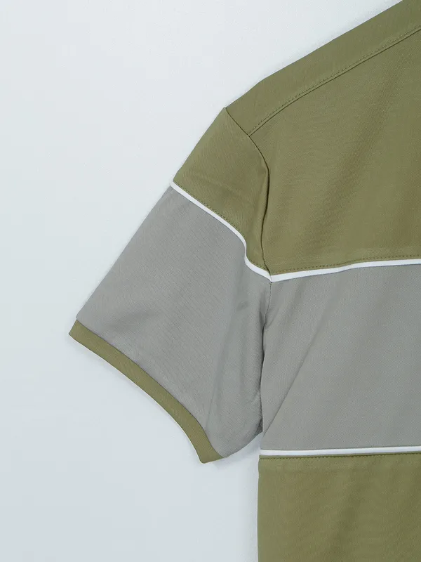 Chopstick slim fit olive t shirt