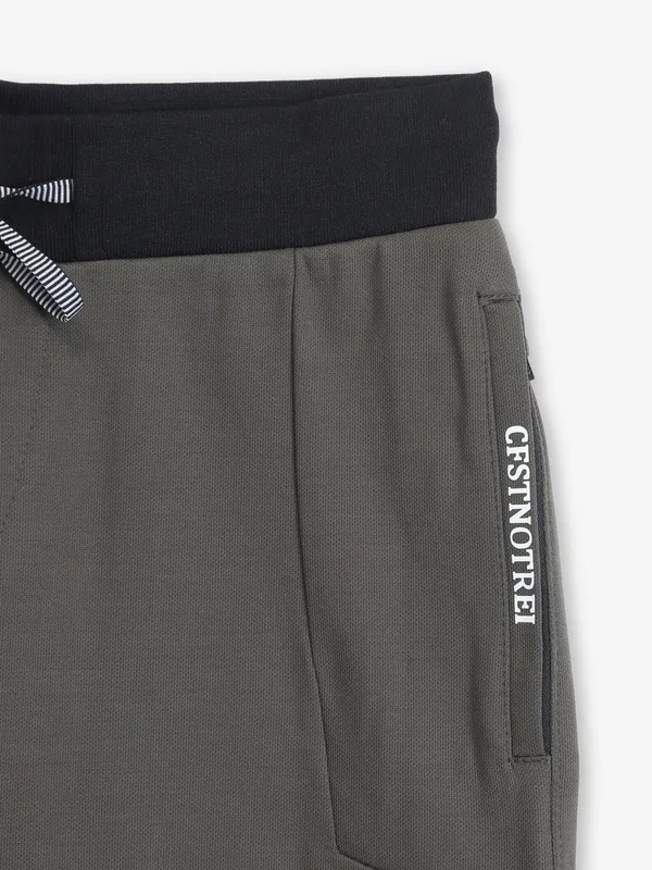 CHOPSTICK solid dark grey cotton shorts