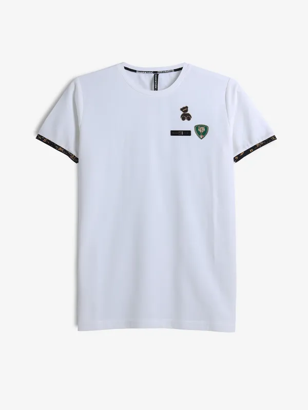 CHOPSTICK white plain casual t-shirt