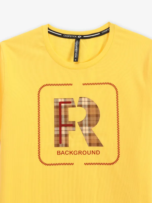 CHOPSTICK yellow cotton t-shirt