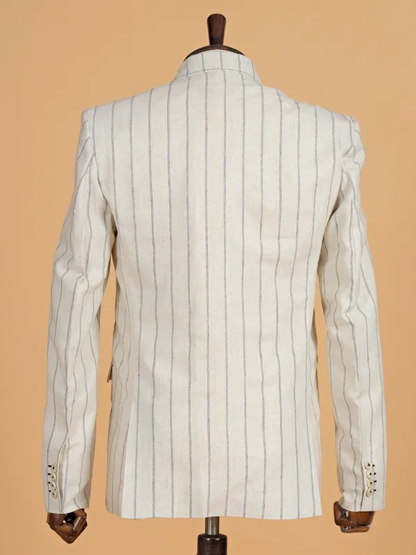 Classic beige checks terry rayon blazer