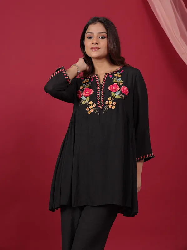 Classic black cotton co-ord set